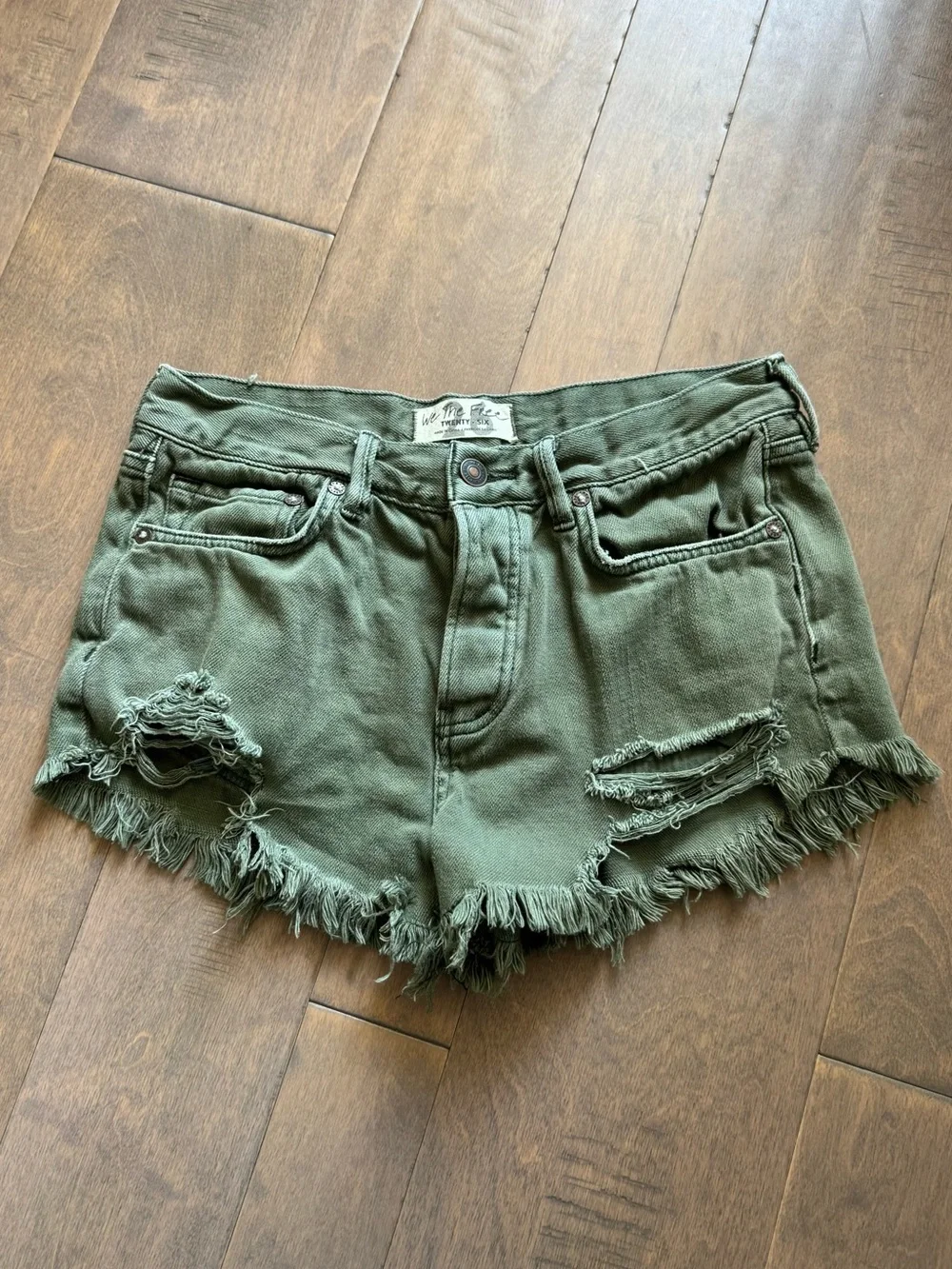 Free People Loving Good Vibrations Cut Off Shorts
